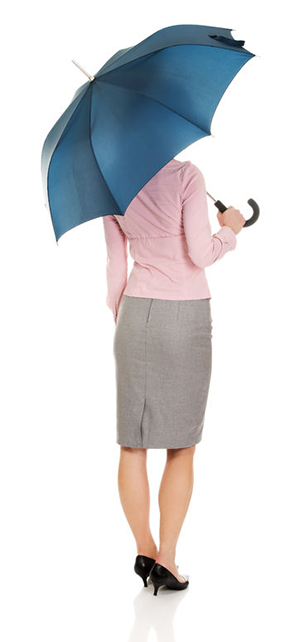 Business Woman with umbrella